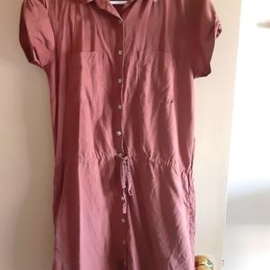 Pink/coral short sleeve dress size Large dress size 14